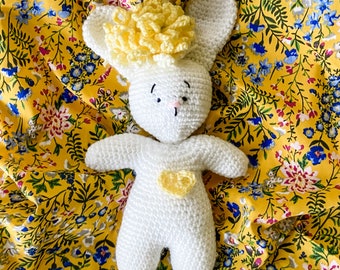 CROCHET PATTERN: Birth Flower Bunnies November - Chrysantemum