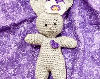 CROCHET PATTERN: Birth Flower Bunnies February - Violet