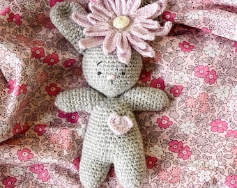 CROCHET PATTERN: Birth Flower Bunnies September - Aster Daisy