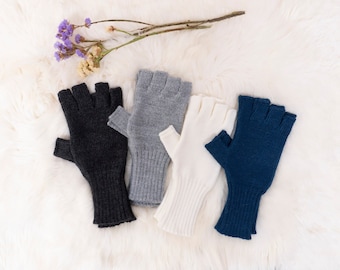 Fingerless Gloves 100% Baby Alpaca, Premium Quality Comfortable & Soft, Women,