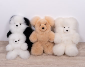 Teddy Bear Made with Alpaca Fur, Perfect Gift, Handmade Peruvian Teddy