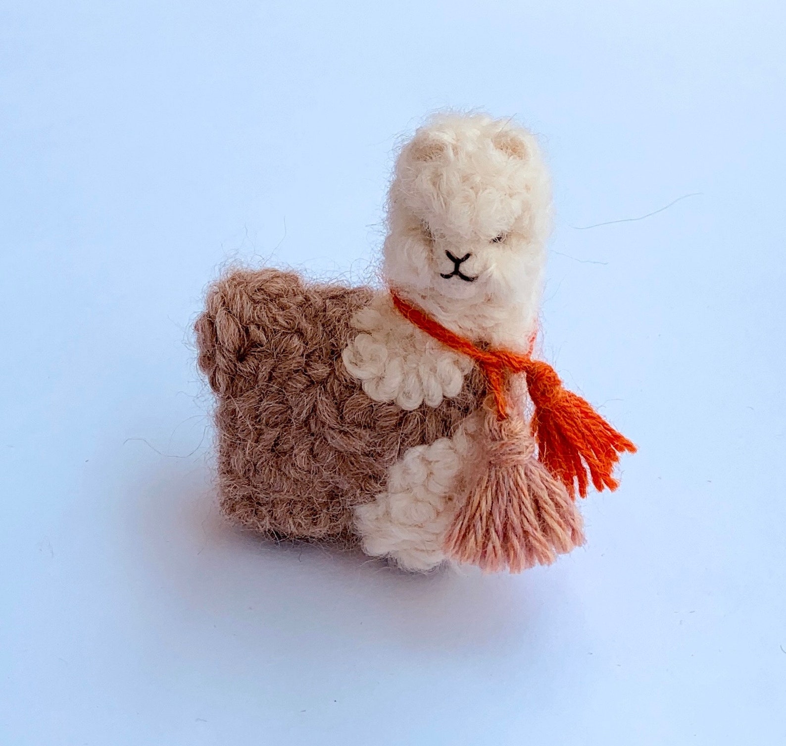 Needle Felted Llama Figurines Tie Made with Baby Alpaca Wool Etsy