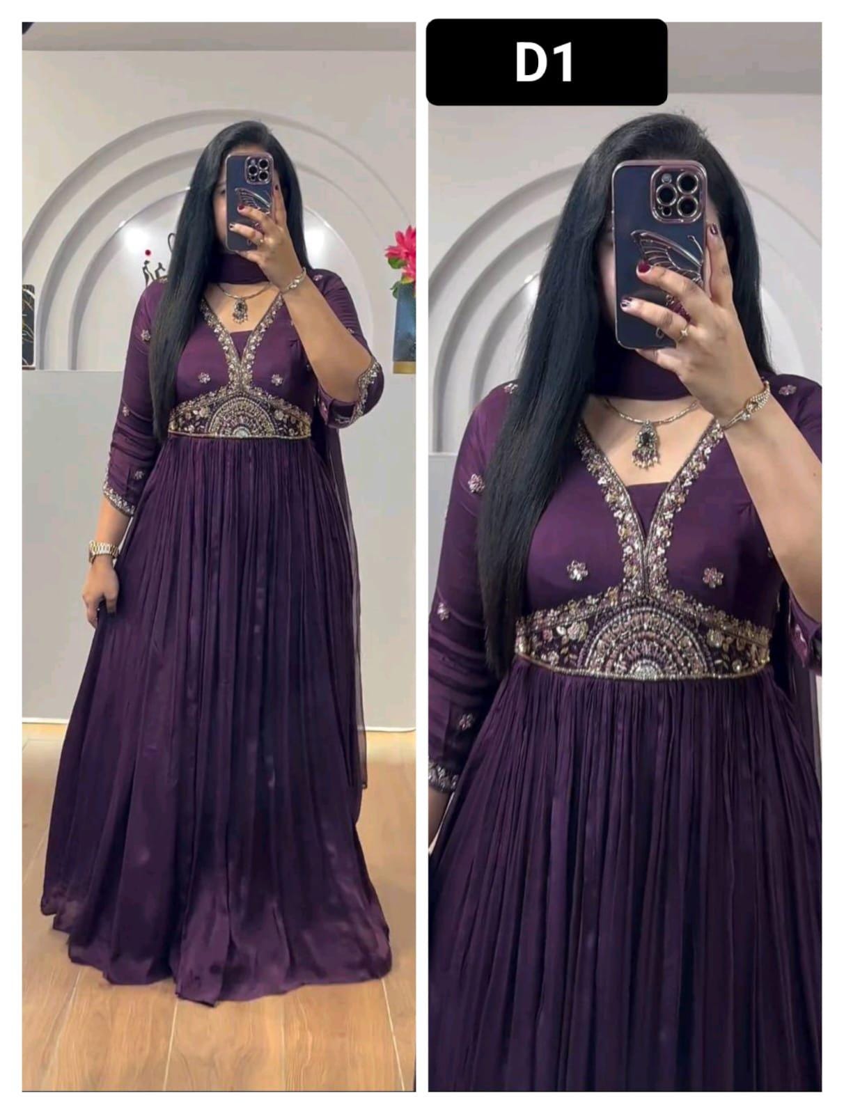 Designer kurti gown best sale