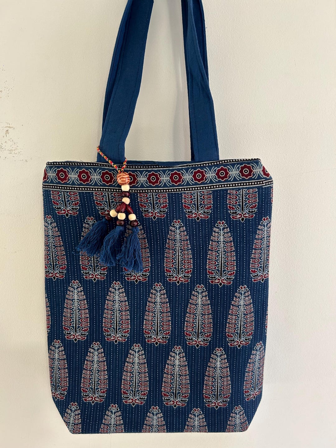 Traditional Jaipuri Hand Block Print Cotton Hand/shoulder Bag for Women ...
