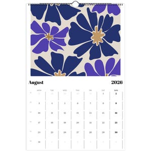 2026 Floral Wall Calendar: Matisse Style Botanical Art