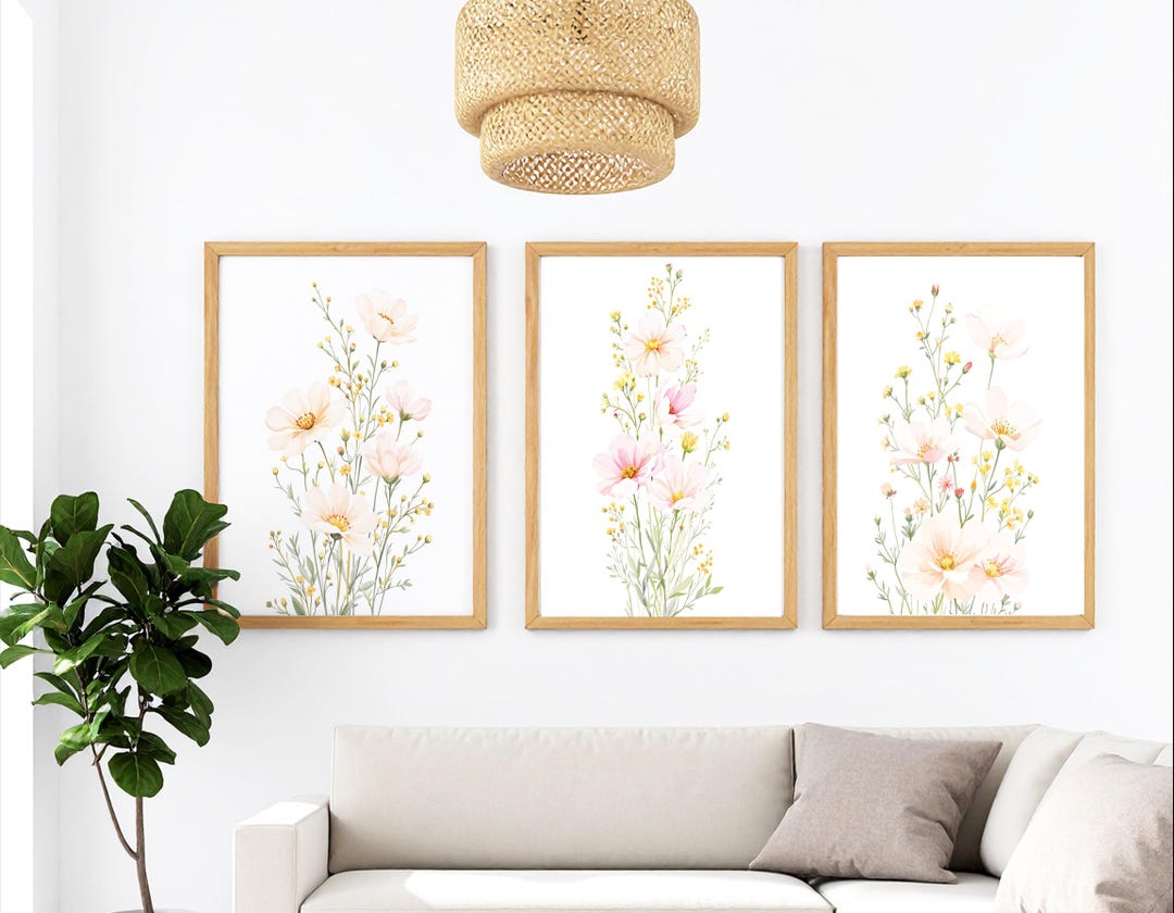 Wildflowers Prints Set of 14 — Watercolor Floral Nursery Wall Art, Boho ...