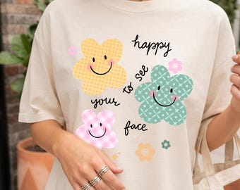 Happy To See Your Face SVG, Teach Png, Preppy Png, First Day of School, Stars Png, Back to School Png, Daycare Png, Trendy Craft, Boutique