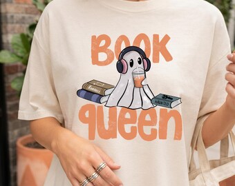 Bookish Ghost PNG, Book queen hobby reading, Digital PNG File instant download