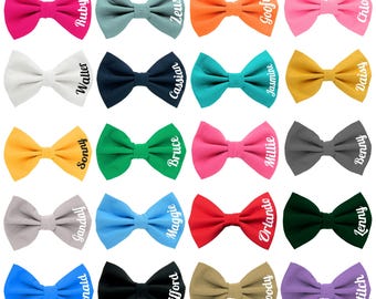 Custom Name Dog Bow Tie | Personalised Pet Gift for Collar