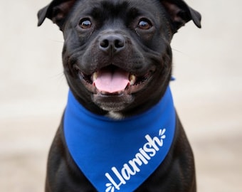 Personalised Over the Collar Dog Bandana | Custom Name Printed | Dog Gift in Sizes XS -XXXL