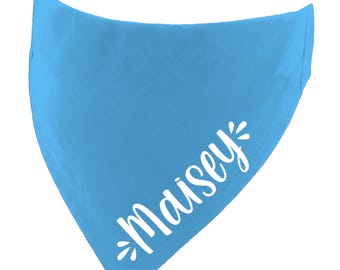 Personalised Over the Collar Dog Bandana | Custom Name, Handmade Pet Scarf