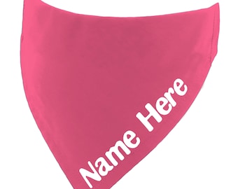Personalised Dog Bandana with Custom Name Over the Collar Style