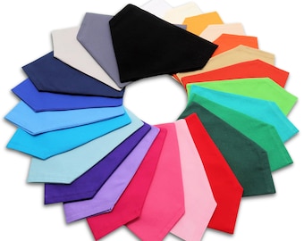 Solid Colour Plain Cotton Over the Collar Dog Bandana in 20 Colours & Sizes XS - XXXL | Dog Gift