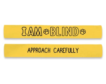 I am Blind Approach Carefully Dog Lead Sleeve, Wraps Around Your Leash
