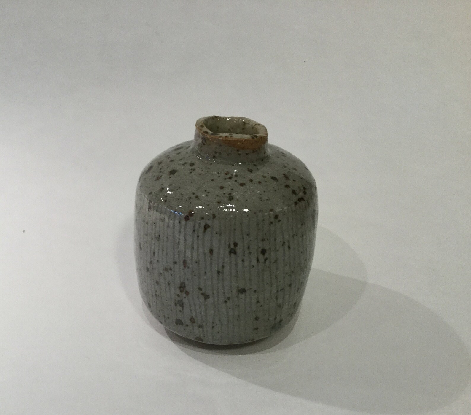 Handmade Ceramic Bud Vase Grey Speckled 75 Etsy