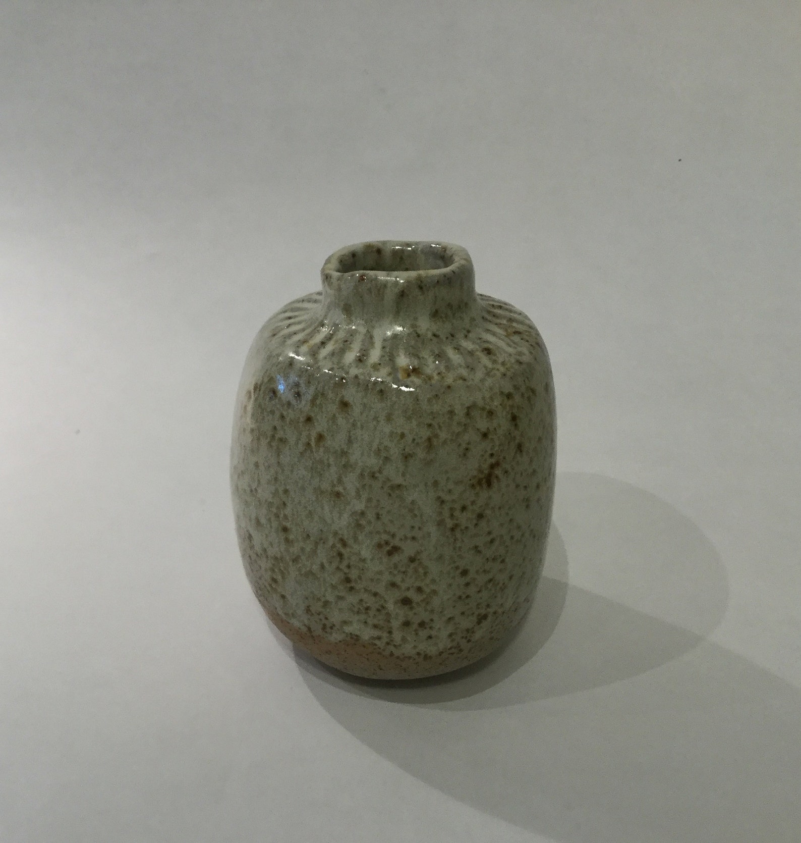 Handmade Ceramic Bud Vase Yellow/grey Speckled 78 Etsy
