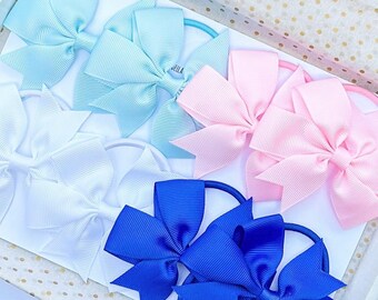 Girls Hair Bows, Pigtail Bows, Girls Hair Accessories, Girls Gift, Gift For Girls, Ribbon Bows, Set Of Bows, Hair Bow Set