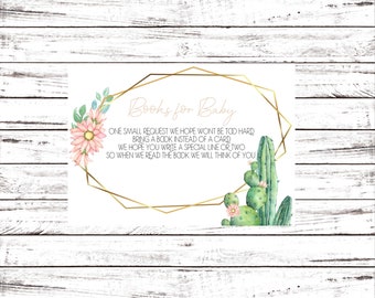 Baby shower boeken voor baby, Cactus baby shower boeken voor baby, boeken voor baby, meisjes babyshower, Cactus babyshower, Instant Download, 148