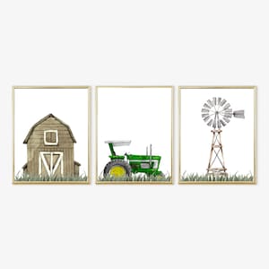 Barnyard Baby Nursery, Farm Nursery, Kids Room Prints, Tractor Baby Nursery, Prints, Digital Download, 11X14Prints, 178