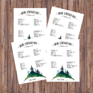 Adventure Birthday Scavenger Hunt, INSTANT DOWNLOAD, Mountain Birthday, Camping Birthday, Nature Birthday, Nature Scavenger Hunt, 030