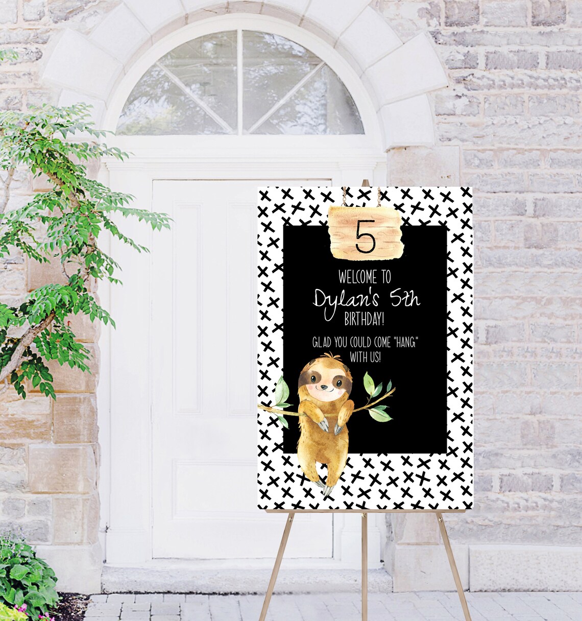 Sloth Birthday Invitation INSTANT DOWNLOAD Printable Sloth | Etsy