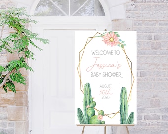 Baby Doccia Segno di benvenuto, Cactus Bambino Doccia Segno Ragazza Bambino Doccia, Ragazza Bambino Doccia, Cactus Baby Doccia, Download istantaneo, 148