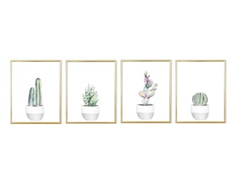 Cactus Digital Prints, Plant Art, Botanical Prints, Greenery Plant Prints, Prints, Greenery Room Art, Digital Download, 11x14 Prints, 158