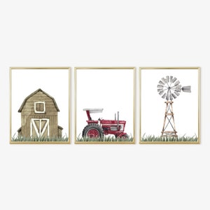 Barnyard Baby Nursery, Farm Nursery, Kids Room Prints, Tractor Baby Nursery, Prints, Digital Download, 11X14Prints, 170