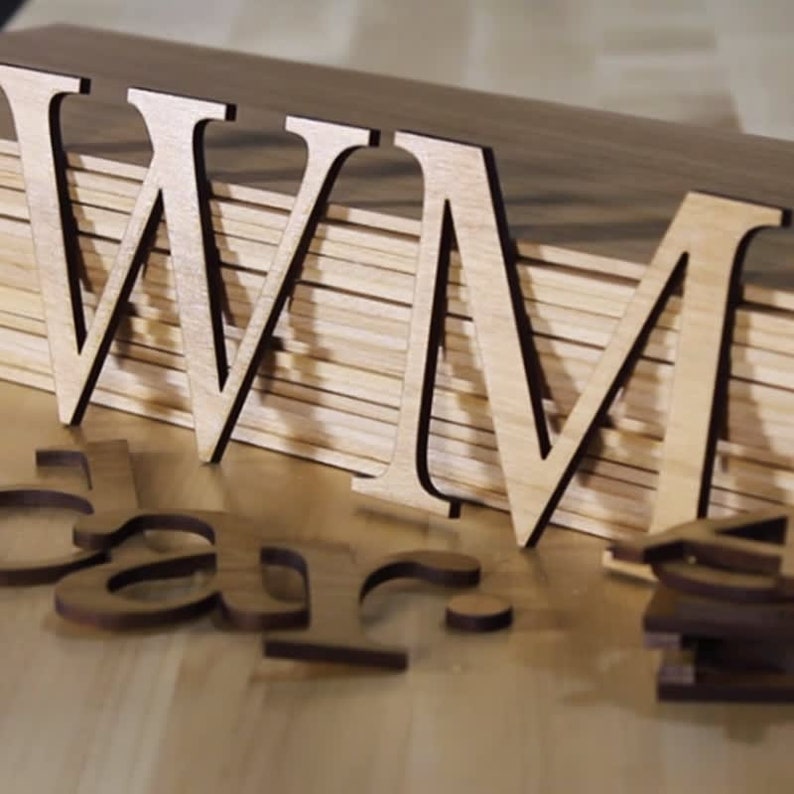 Wooden Laser Cut Letters & Numbers Etsy