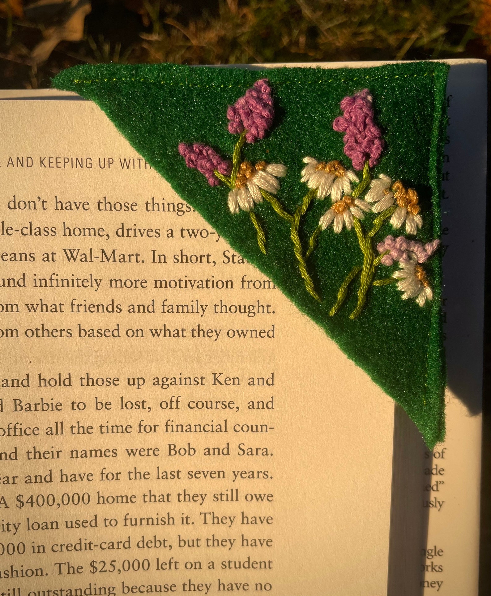 Embroidered Corner Bookmarks Etsy