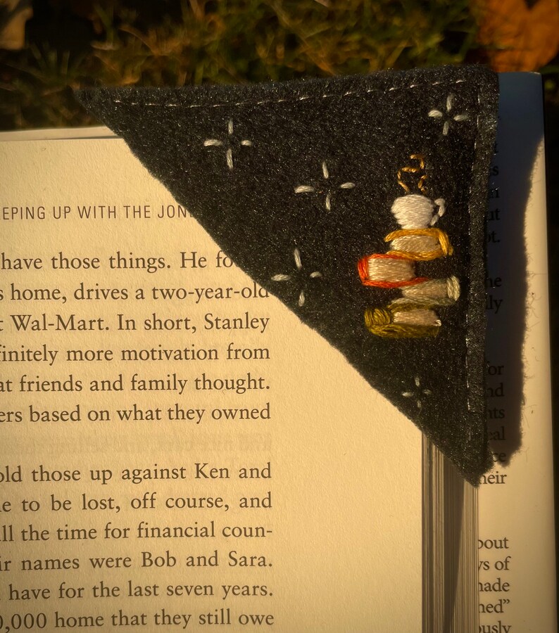 Embroidered Corner Bookmarks Etsy