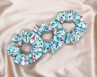 Christmas Gnome Print Scrunchies