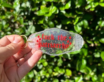 Fuck the Patriarchy Motel Keychain