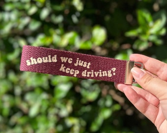 Keep Driving Key FOB, Wristlet Key Lanyard, Keychain