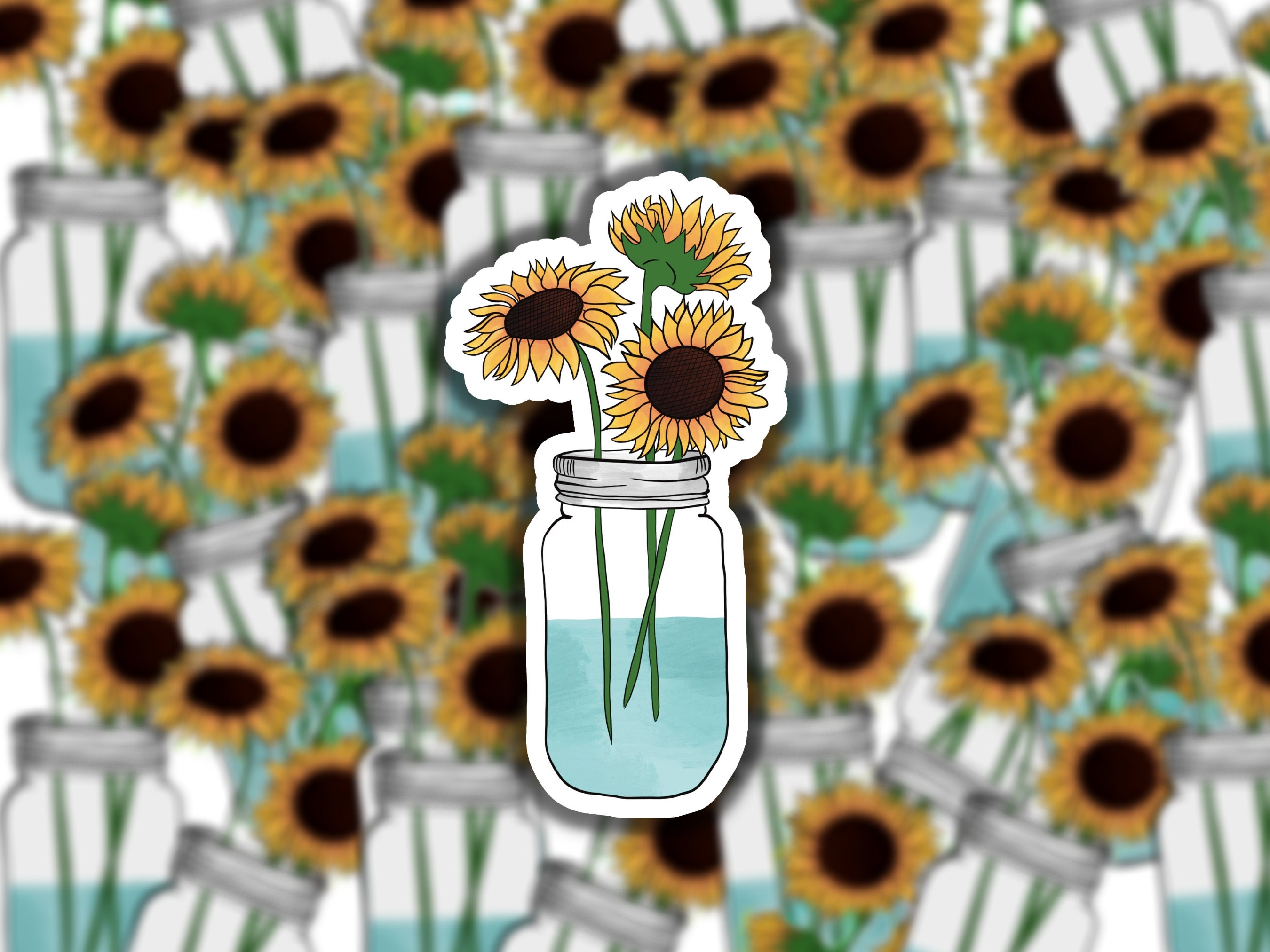 Sunflower Stickers, Set of 6, 15 or 24 Small Sunflower Sparkly Stickers for  Laptops, Scrapbooks, Cards, Journals, Notebooks. Fast Shipping. 
