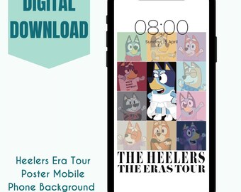 Blue Heeler Eras Phone Wallpaper Digital Download