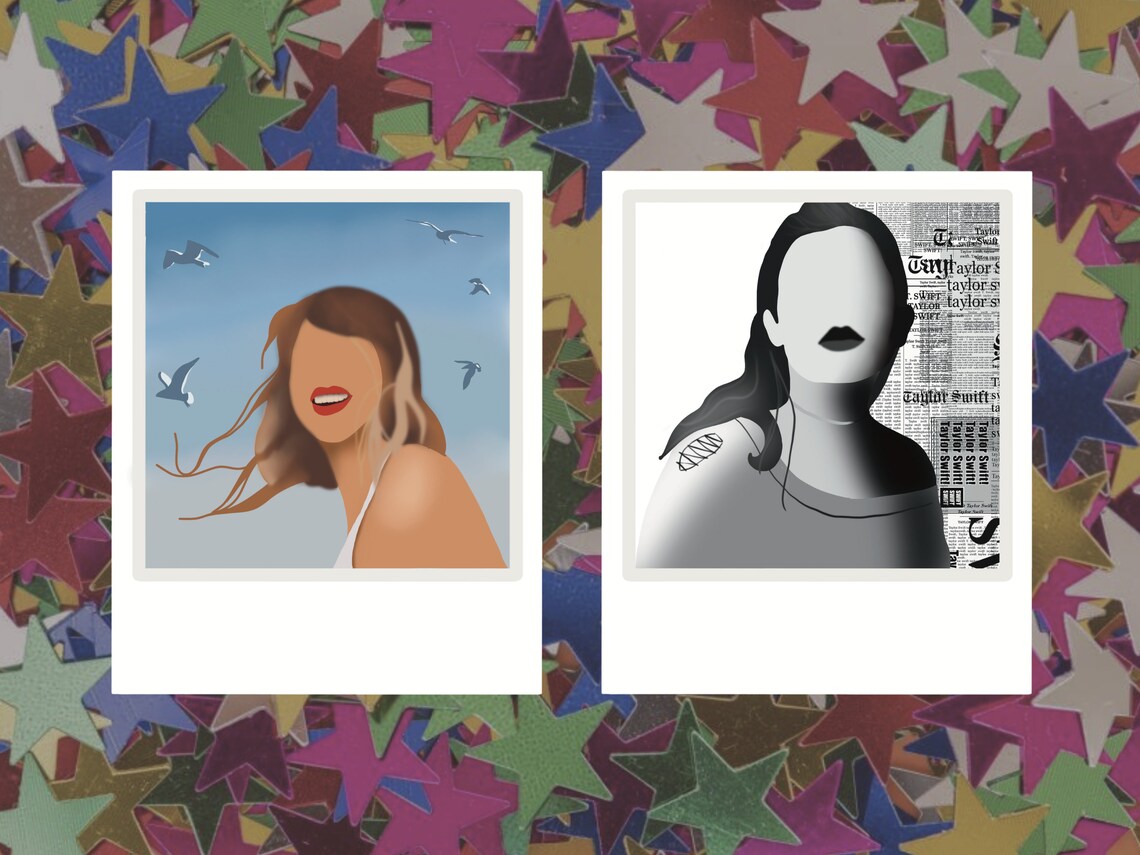 Versioning Sticker The Eras Polaroid Stickers, Album Covers (her Version) Stickers for ...