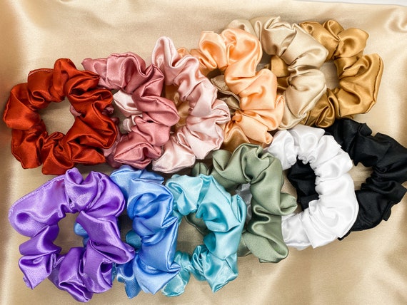 Satin Collection Hair Scrunchies, Pony Tail Holder, Hair 