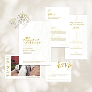 Tropical Wedding Invitation Suite