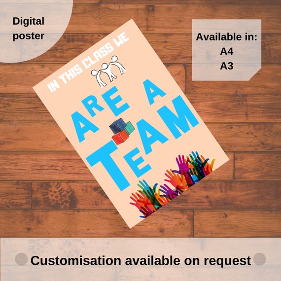 Colourful Team Building Classroom Display Decor Poster A3 And Etsy