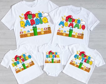 Super Daddio Game Shirt, New Dad Shirt, Super Mommio Shirt, Father's Day Shirt, Super Kiddio Shirt, Gift for Dad, Family Matching Shirt
