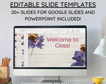 Google Slides Editable Template | Google Slides Template | Teacher Resources | Virtual Learning | PowerPoint Template | Back to School