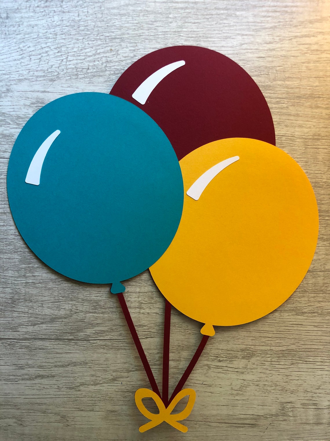 Balloon Die Cut Birthday Die Cut Cardstock Birthday Etsy