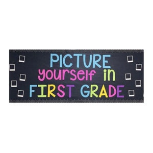 Back to School Bulletin Board Kit | Precut Bulletin Board Kit | Classroom Bulletin Board | PICTURE yourself in 3RD GRADE! | Classroom Decor
