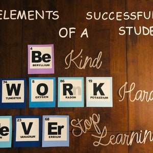 Science Bulletin Board Kit | Chemistry Bulletin Board Kit | Elements of a Successful Student | Classroom Decor | Back to School Bulletin
