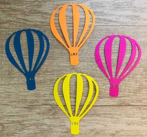 Hot Air Balloon Paper Cut Outs Set of 10 Large Hot Air Etsy