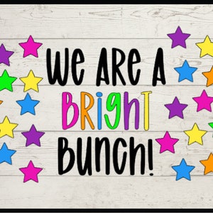 Bulletin Board Letters | Back to School Bulletin Board | We Are A Bright Bunch | Classroom Door Decoration | Fall Bulletin Board