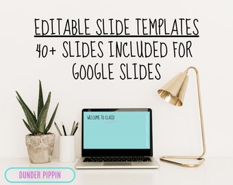 Google Slides Template | Editable Class Slide Template | Back to School | Teacher Resources | Virtual Learning | Teacher Supplies