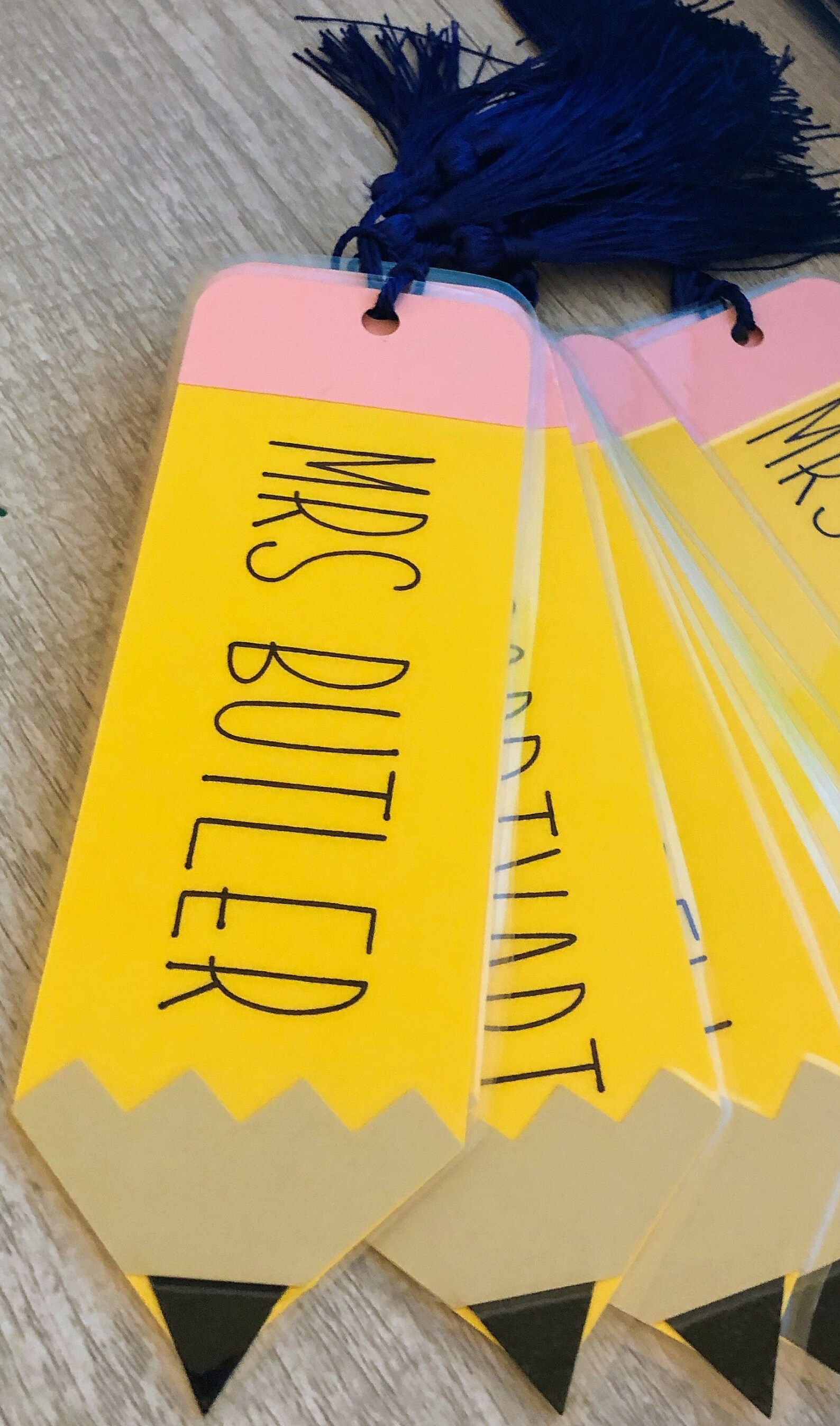 Teacher Book Mark Library Name Tag Teachers School Etsy