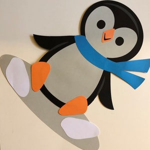 Teachers School Bulletin Board Cutouts Winter Bulletin Board Kit Sliding Into Winter Classroom Decor for Winter image 4